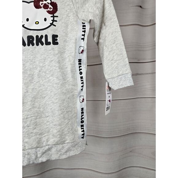 Hello Kitty Garanimals 365 Kids Size 5 Available Sequin Gray Hoodie Tunic #B1 - Picture 3 of 7